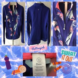 Ivivva Blue & Coral Jacket-Size 12